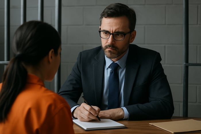 Psiclogo Forense en su labor de forma donde l sea el protagonista Sin letras palabras o avisos