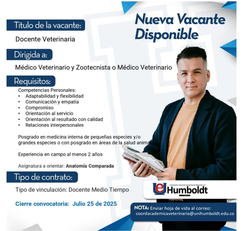 Vacante veterinaria 18-Jul-25